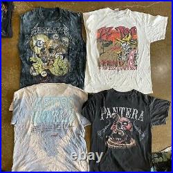 144pc RETRO Vtg NEW ERA Music Band T-Shirt Lot Pink Floyd Led Zeppelin Nirvana