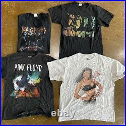 144pc RETRO Vtg NEW ERA Music Band T-Shirt Lot Pink Floyd Led Zeppelin Nirvana