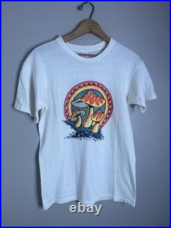 1972 Mushroom Grateful Dead LSD Sick Rare Single Stitch Made in USA White Shirt