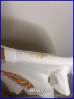 1972 Mushroom Grateful Dead LSD Sick Rare Single Stitch Made in USA White Shirt