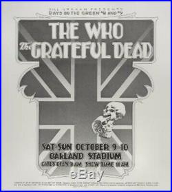 1976 Grateful Dead + The Who Day On The Green Vintage Concert Shirt 70s 1970s