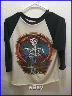 1980 Vintage Grateful Dead Raglan Shirt M BERTHA/66-80 SOLD OUT KELLEY/MOUSE