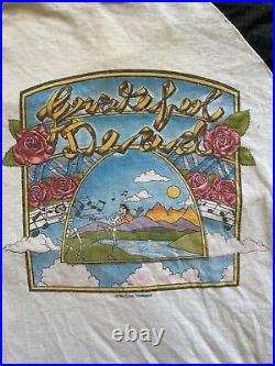 1982 Grateful Dead Shirt L RAGLAN GDP FALL TOUR VINTAGE RARE HTF