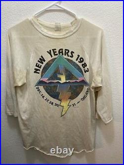 1983 Grateful Dead Shirt M/L NEW YEAR OAKLAND LONG SLEEVE KELLEY MOUSE