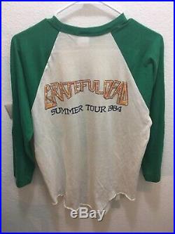 1984 Vintage Grateful Dead Shirt L SUMMER TOUR JESTER ON RIVER