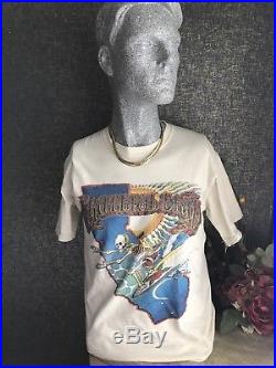 1986 Grateful Dead Griffin Signature Summer Tour Surfing Skeleton Shirt Califor