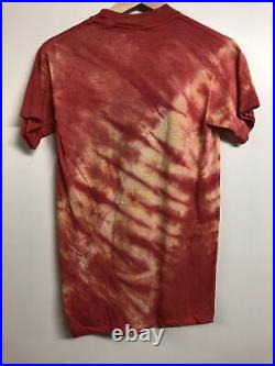 1987 Grateful Dead Blues For Allah Tie Dye Tee T Shirt Size Medium M Yellow Red