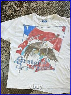 1987 Grateful Dead Tour T Shirt Marked XL Check Measurement Vintage Band T Shirt