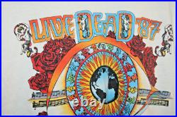 1987 Live Dead 87' The Grateful Dead Eyes of the World T-Shirt Medium Ships Free