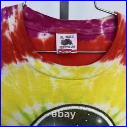1987 Original Print Vintage Grateful Dead Steal Your Face T-Shirt Tie-Dye XL