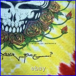 1987 Original Print Vintage Grateful Dead Steal Your Face T-Shirt Tie-Dye XL