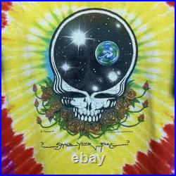 1987 Original Print Vintage Grateful Dead Steal Your Face T-Shirt Tie-Dye XL