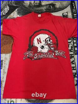 1987 Screen Stars Grateful Dead Nebraska Cornhuskers The Grateful Red T-shirt