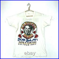 1987 The Grateful Dead Alone And Together With Bob Dylan Vtg T-Shirt Large Rock