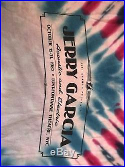1987 Vintage JERRY GARCIA BAND TOUR SHIRT Concert T-Shirt Grateful Dead Tie Dye