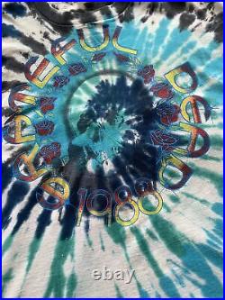 1988 Grateful Dead T-shirt Tie Dye Skull Robert Cray Jimmy Cliff Eugene Oregon