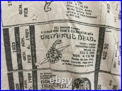 1989 Grateful Dead Shirt L Year Of The Snake Henry J Kaiser Arena LOT RARE