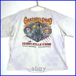 1990 Summer Tour Grateful Dead Crosby Stills Nash Vintage T-Shirt Size 3XL 90s