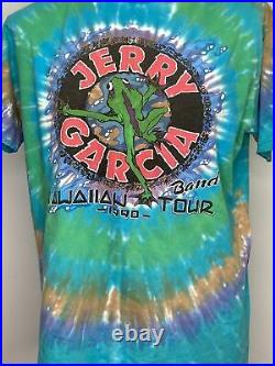 1990 VINTAGE JERRY GARCIA BAND HAWAII TOUR T-SHIRT MEN SZ XL GRATEFUL DEAD 90s