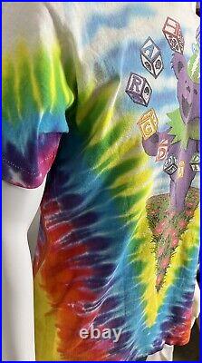 1991 Grateful Dead Spring Tour Tie Dye Shirt L Liquid Blue Graphic Vintage 90s