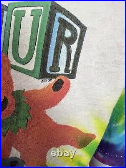 1991 Grateful Dead Spring Tour Tie Dye Shirt L Liquid Blue Graphic Vintage 90s