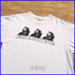 1991 Jerry Garcia Band Triple Logo Grateful Dead Tour Tee Shirt VTG Size XL