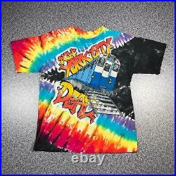 1991 Vintage GRATEFUL DEAD Tie Dye T Shirt Medium Single Stitch NEW YORK MSG