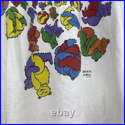 1991 vintage fashion victim dancing bear shirt Grateful Dead Style