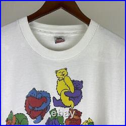 1991 vintage fashion victim dancing bear shirt Grateful Dead Style
