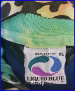 1992 Liquid Blue Grateful Dead multi colored Skulls Pile AOP t shirt