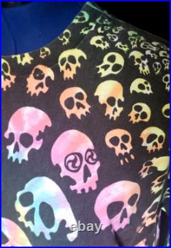 1992 Liquid Blue Grateful Dead multi colored Skulls Pile AOP t shirt