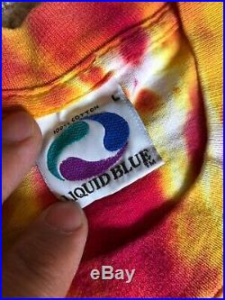 1992 Lithuania Basketball Grateful Dead Tie Dye Shirt Adult L Liquid Blue