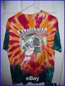 1992 Lithuania Olympic Grateful Dead Original Vintage Tie Dye T Shirt XL Used