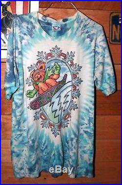 1994 Grateful Dead Ski Snowboard Bear Shirt Winter Vintage XL Tye Dye