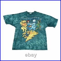 1994 Vintage GRATEFUL DEAD FALL TOUR Tie Dye T Shirt XL LIQUID BLUE GOLDEN ROAD