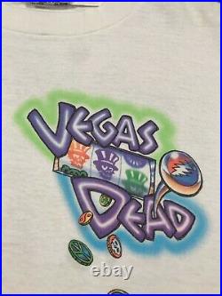 1994 Vintage GRATEFUL DEAD VEGAS DEAD Mens T Shirt XL Single Stitch Liquid Blue