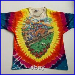 1994 Vintage Liquid Blue Grateful Dead Summer Tour Tee Shirt Large Tie Dye