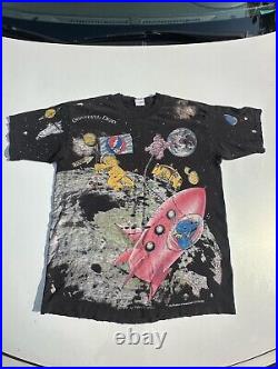 1995 Grateful Dead Standing on the Moon AOP Worn The Mountain 2-sided Garcia