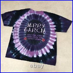 1995 Vintage JERRY GARCIA Tie Dye T Shirt XL Grateful Dead Not Fade Away