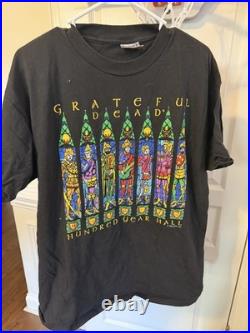 1995 Vintage XL Grateful Dead Stain Glass Hundred Year Hall Tour Tee