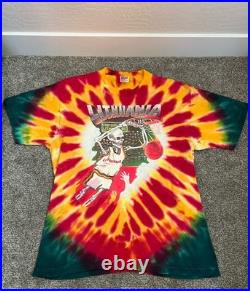 1996 Team Lithuania Grateful Dead Liquid Blue Basketball Tee Jonah Hill Vintage