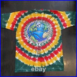 1996 VTG Grateful Dead Team Lithuania Basketball Tie Dye Liquid Blue Shirt XXL