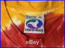 1996 Vintage Liquid Blue Grateful Dead Lithuania Basketball Tie Dye Shirt Sz XL
