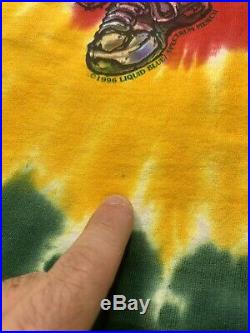 1996 Vintage Liquid Blue Grateful Dead Lithuania Basketball Tie Dye Shirt Sz XL