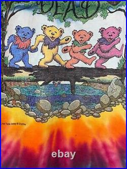 1998 Vintage Grateful Dead Music Tie Dye Bears Bear Shirt VTG 90s VTG L Large