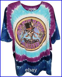 1999 Grateful Dead Queen Of Spades Cards Liquid Blue Tie Dye Shirt XL Rare Real