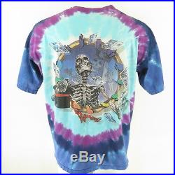 1999 Tie Dye Grateful Dead Band T-Shirt Mens L New Poker Skeletons Shirt