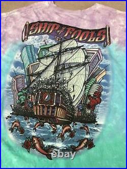 2001 Vintage GRATEFUL DEAD T Shirt 3XL LIQUID BLUE Ship Of Fools