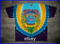 2006 Grateful Dead Bear Inspiration Tie Dye Tshirt Tee Shirt Size XL Liquid Blue