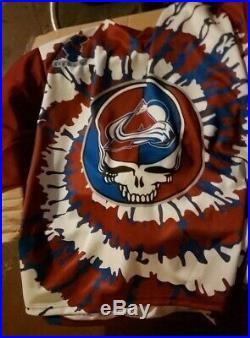 2019 Grateful Dead NHL Colorado Avalanche Steal Your Face Hockey Jersey Shirt